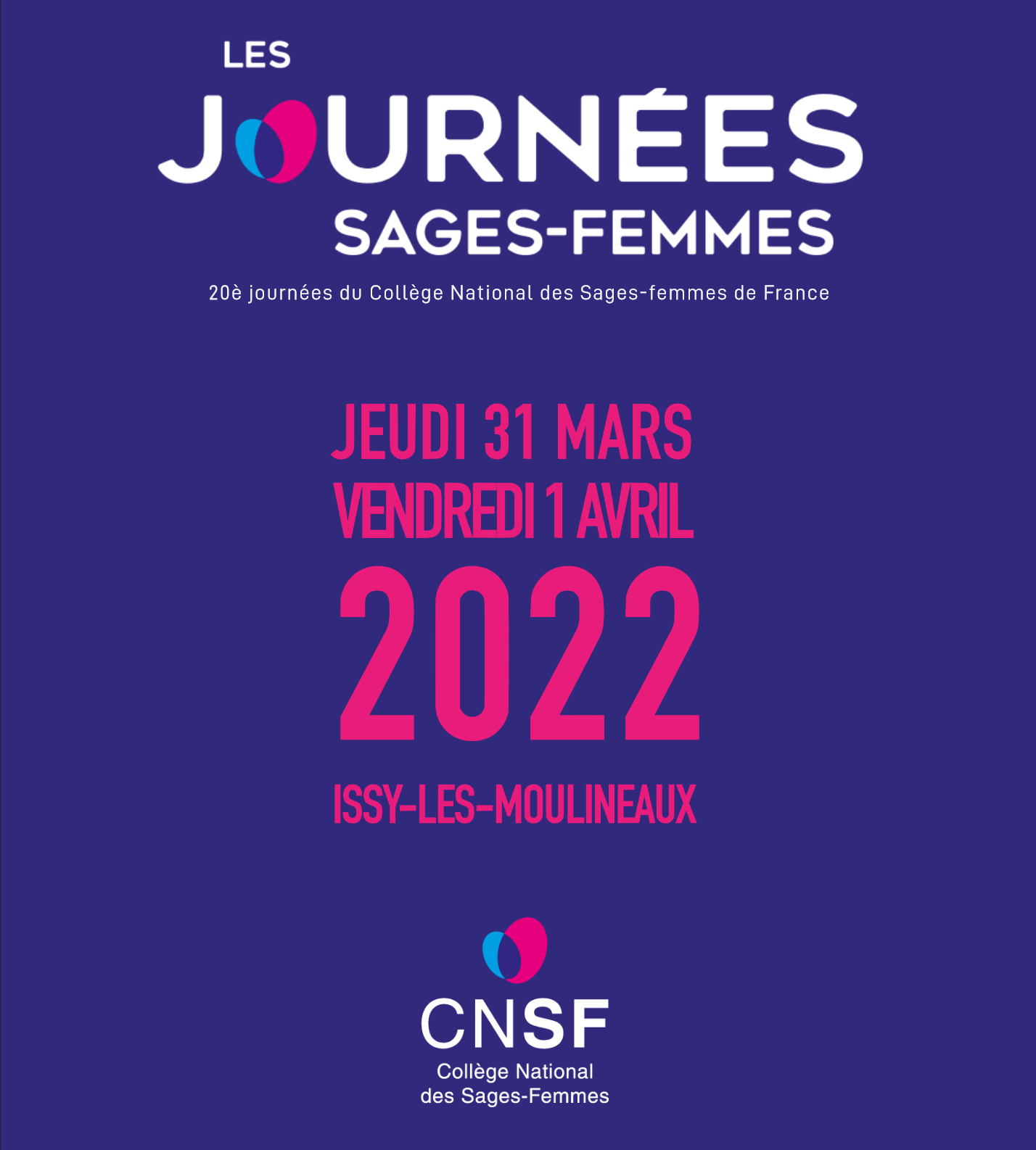 20èmes Journées du CNSF les 31 mars et 1er avril 2022 – Regard vers l’avenir : la Sage-Femme de demain