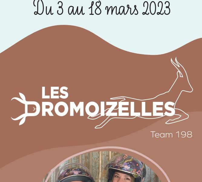 Les Dromoizelles s’engagent contre les violences faites aux femmes et portent les couleurs de GSF au rallye Aïcha des Gazelles du 3 au 18 mars 2023